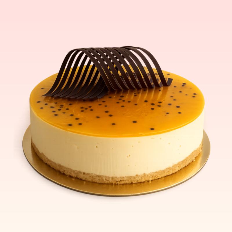 Postre cheesecake de maracuyá