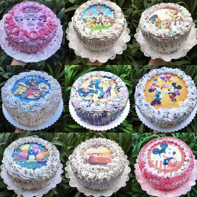 Torta cumpleañera con lamina comestible a elección